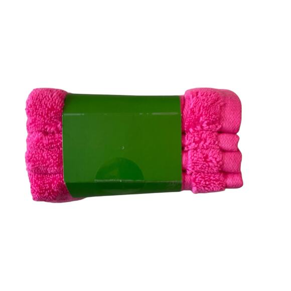 KATE SPADE Set of 4 Hot Pink Cotton Wash Cloths 13x13 NEW - Picture 2 of 9